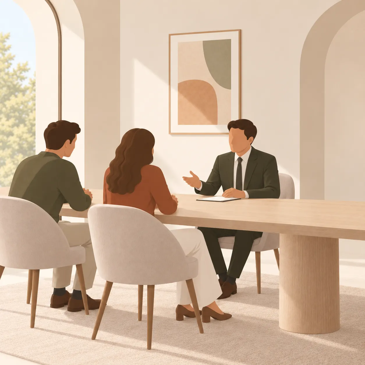 Primera conversación conjunta con un abogado